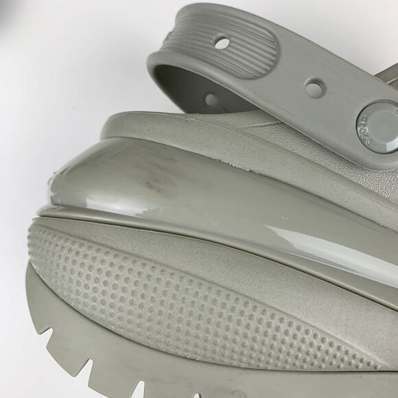 Crocs Classic Mega Crush Sandals Chunky Platform Grey Jibbitz Women's 10 - Picture 10 of 13